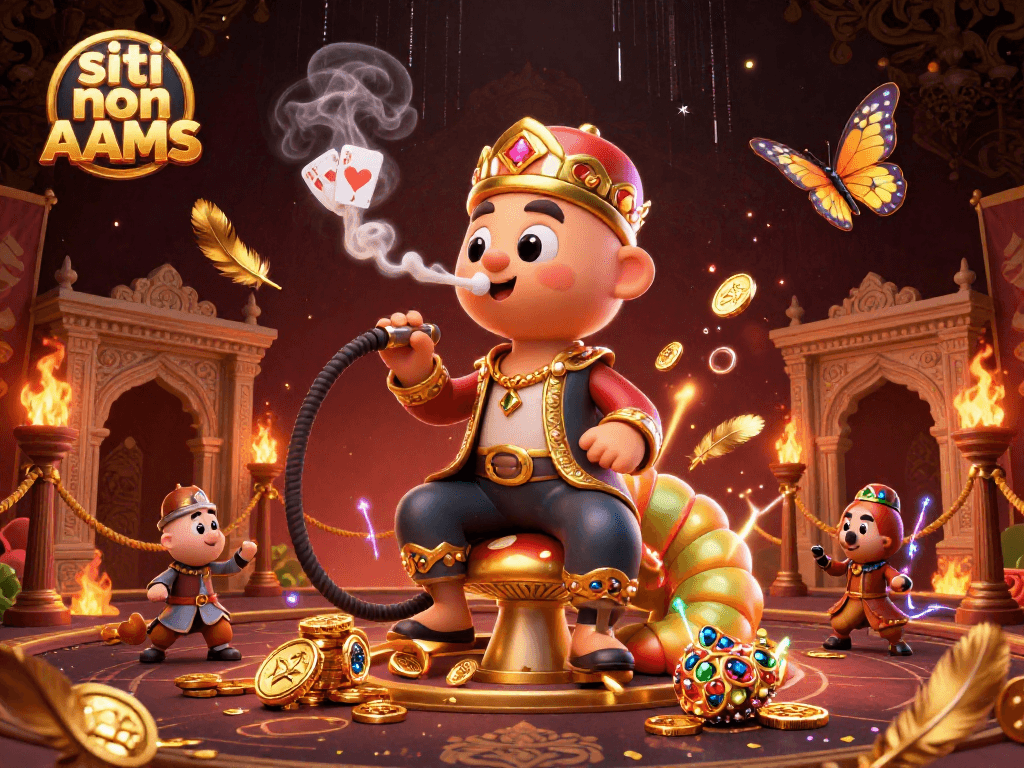 Vinci con i siti non AAMS in un'illustrazione 3D vivace di giochi d'azzardo.