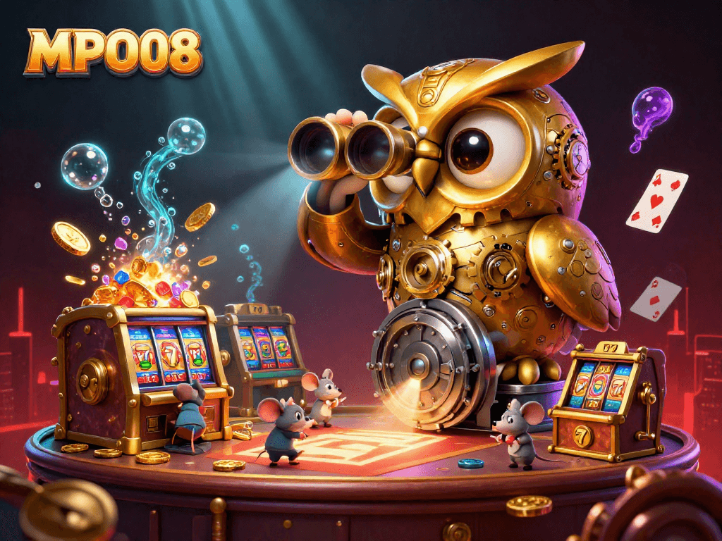 MPO08 offers thrilling slots experience with vibrant characters and interactive gaming elements.