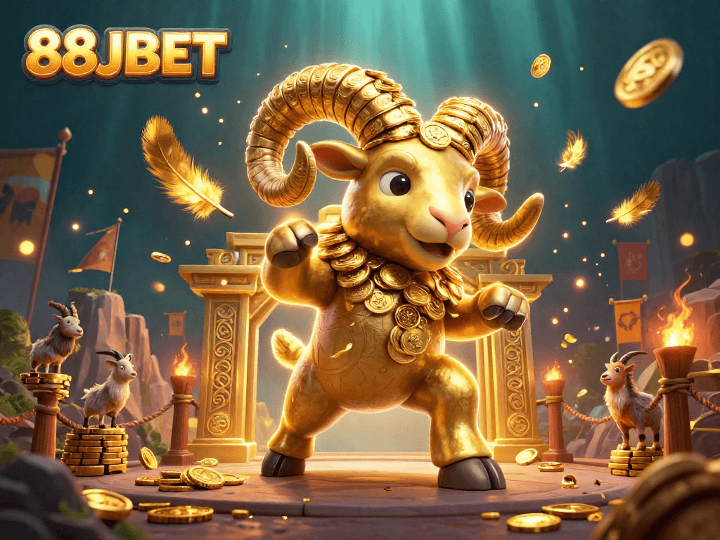 Experience exhilarating gameplay with the massive golden ram at 88JBET's vibrant casino scene