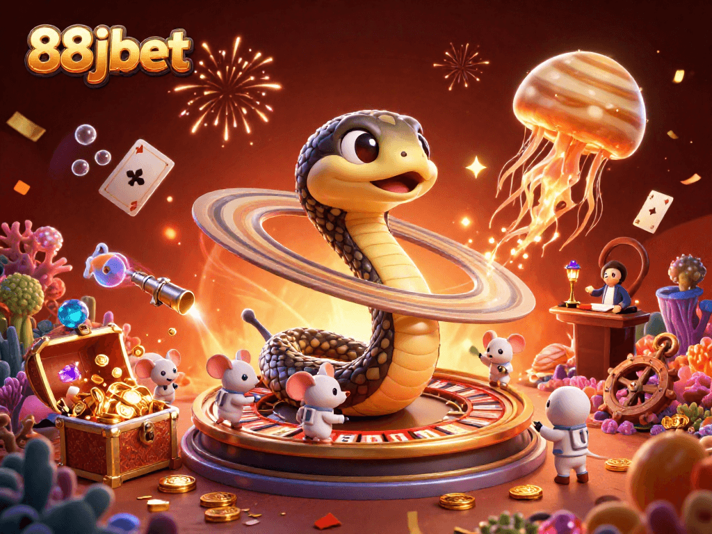 Explore the exciting 88jbet casino universe with vibrant characters and cosmic betting adventures.