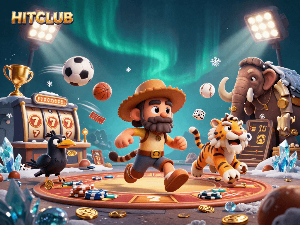 Experience the thrilling world of HITCLUB with our exciting prehistoric casino scene, featuring dynamic gameplay elements.