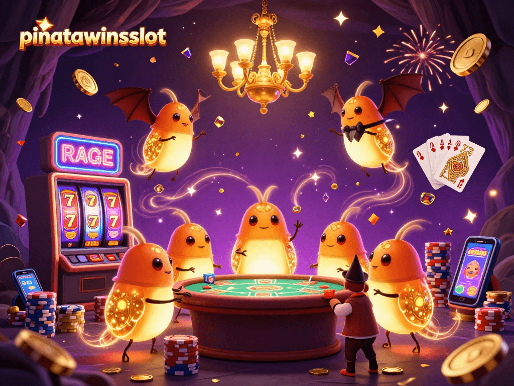 Enjoy thrilling gameplay with pinatawinsslot, vibrant glowworms illuminate the casino, lucky sevens abound!