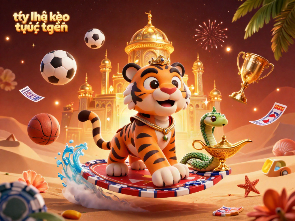 Experience tỷ lệ kèo trực tuyến with vibrant characters celebrating in a sports-themed 3D illustration.