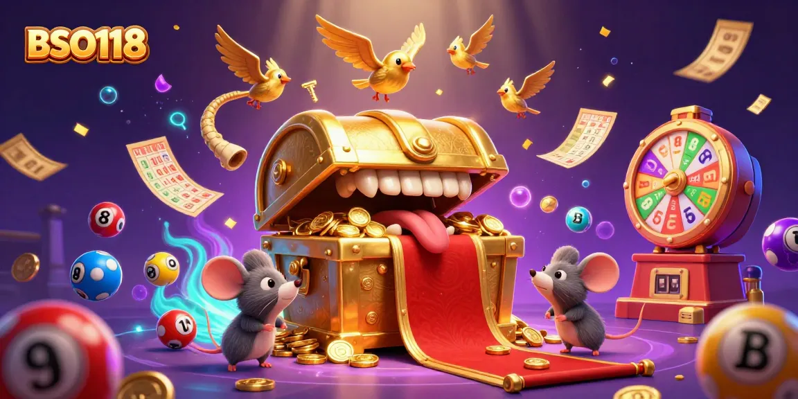 Experience BSO118's thrilling treasure hunt with golden treasures and vibrant lottery elements.
