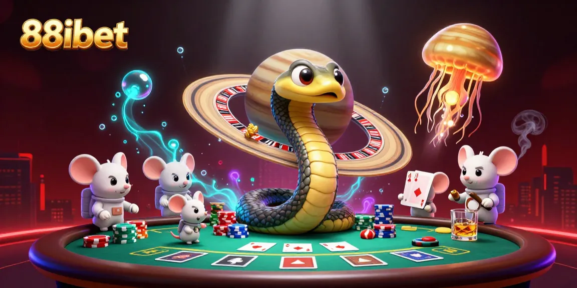 Experience the excitement of 88ibet with gaming characters in a vibrant casino universe.