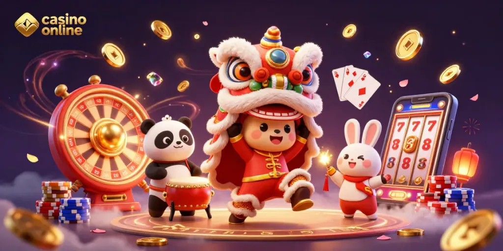 Gana en el casino online con el emocionante espectáculo de danza de león y premios brillantes.
