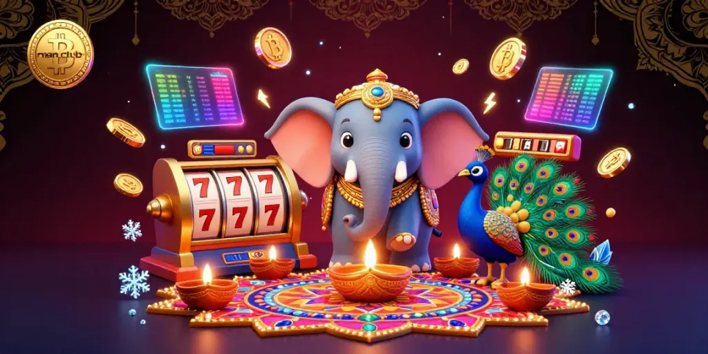 Join the manclub experience with vibrant games and rich visuals showcasing an animated gambling atmosphere featuring fun characters and elements.