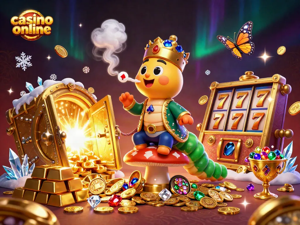 Disfruta de emocionantes juegos de casino online con un maestro de hookah en un trono dorado.