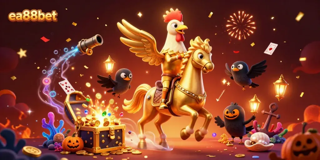 Experience thrilling odds with ea88bet in this vibrant midnight casino scene.