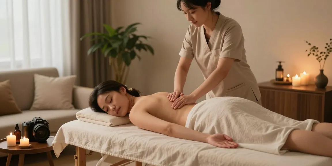 동탄출장마사지 in a serene home setting with a skilled therapist providing relaxation and comfort.