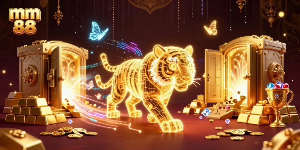 Experience thrilling gameplay at mm 88 with vibrant 3D visuals of exciting casino elements.