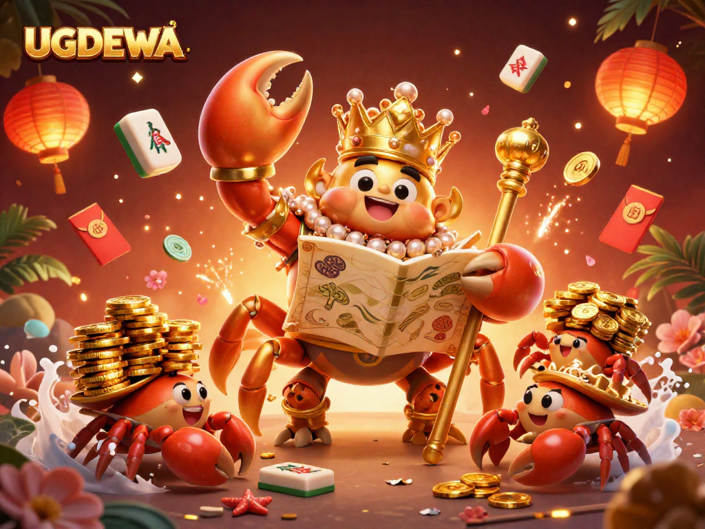 Experience the thrilling world of online gaming with UGDEWA's vibrant 3D casino illustration.