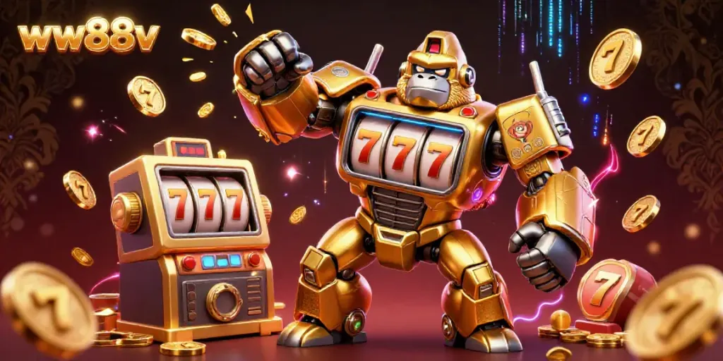 Experience the excitement of slots with the dynamic ww88v golden gorilla mech in action, merging gaming elements and entertainment.