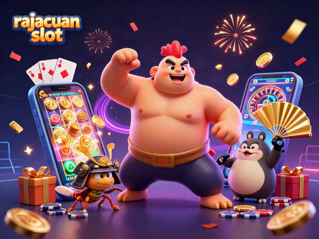 Engage with rajacuan slot as powerful characters celebrate casino fun amidst vibrant gameplay elements.
