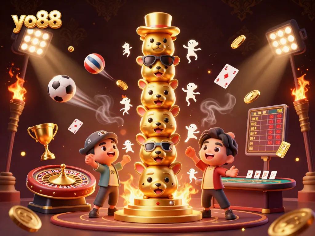 Engage in gameplay with yo88, featuring vibrant casino elements and dynamic action.
