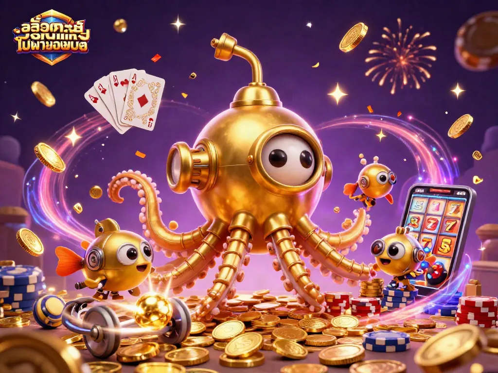 เล่นสล็อตเว็บตรงไม่ผ่านเอเย่นต์ กับ 3D Kraken ที่เต็มไปด้วยเหรียญทองและปลาทะเลยนต์