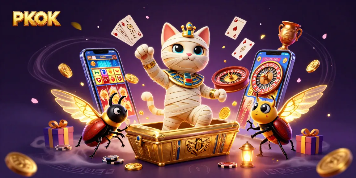 Engage in thrilling gameplay at PKOK with 3D cartoon characters in an exciting pyramid casino.