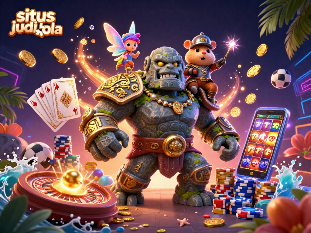 Sit back and enjoy situs judi bola while watching the spinning roulette and vibrant game elements.