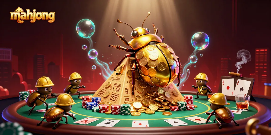 Experience the excitement of mahjong slots with golden coins and casino symbols in a vibrant 3D scene.