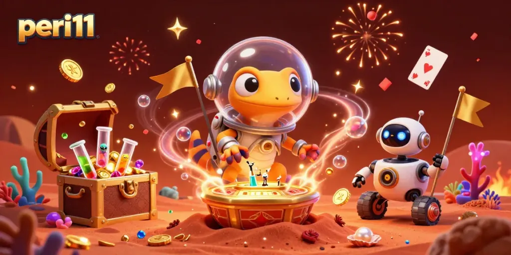 Experience winning with peri11's exciting casino games at a vibrant, dynamic alien setting.