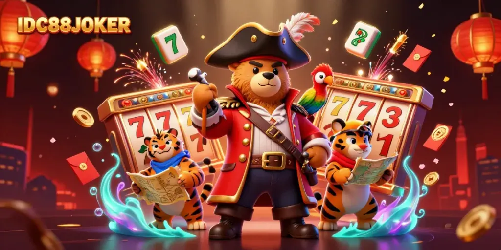 Spin the reels and discover IDC88JOKER's vibrant pirate-themed casino adventure.