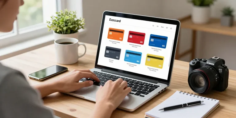 Ezzocard shopping for virtual prepaid cards online, showcasing financial empowerment and digital convenience.