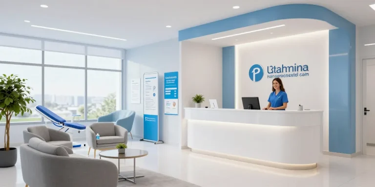 Hair transplant Istanbul – Healthcare provider consultation in a modern clinic setting.