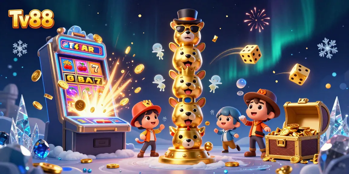 Win big with Tv88's vibrant casino adventure featuring lively characters and exciting game elements!