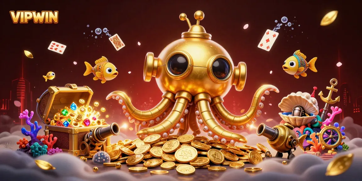 Experience thrilling gameplay and winning thrills at VIPWIN with exciting casino elements and golden treasures.