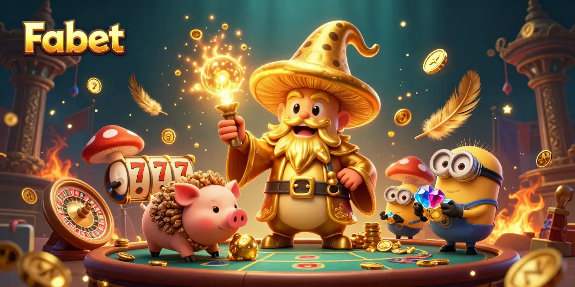 Fabet spins the reels of fortune in a casino-themed realm filled with magical treasures.