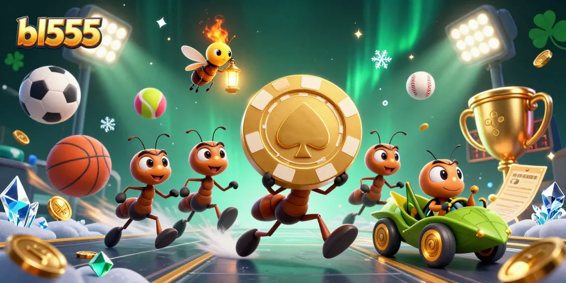 Experience thrilling gameplay with bl555's exciting golden poker chip heist illustration.
