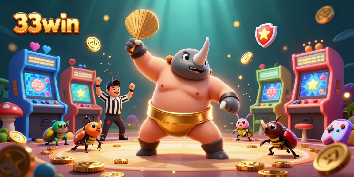 Win big with 33win in this vibrant 3D casino adventure filled with fun characters and gaming action!