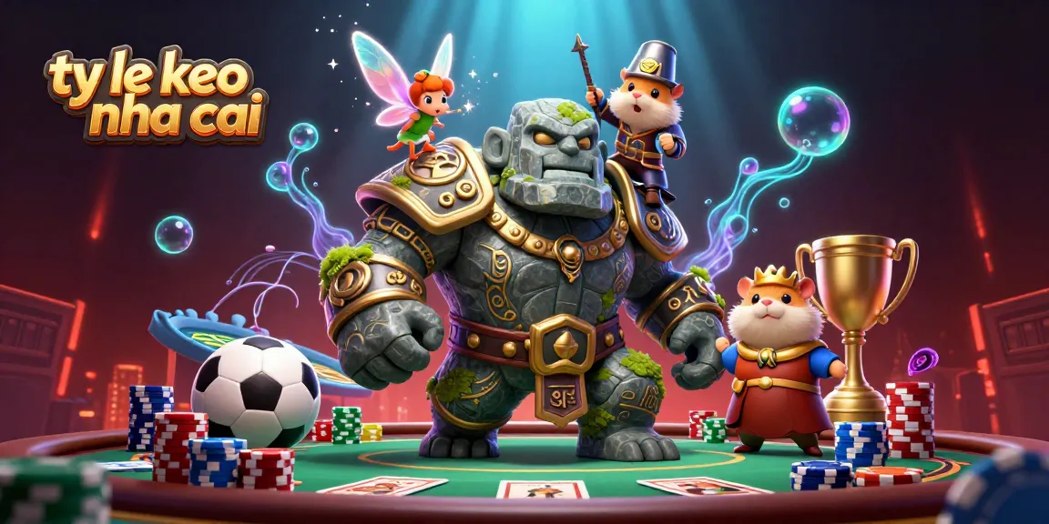 Experience ty le keo nha cai with vibrant fantasy characters engaging in electrifying sports betting action.