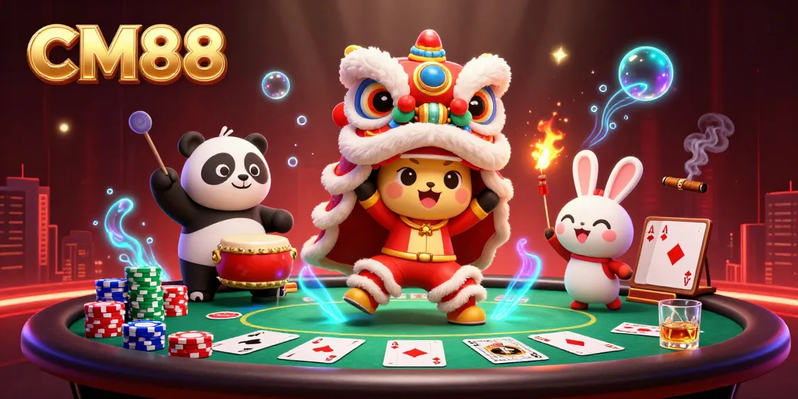 Experience CM88's thrilling atmosphere with vibrant characters celebrating at the ultimate gambling scene.