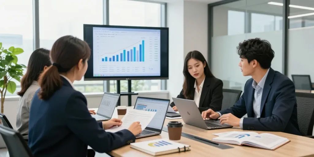 Entorno de trabajo colaborativo en finanzas con etn facturación y análisis de datos.