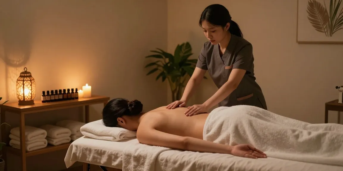 Experience a calming 고양출장마사지 in a serene massage room.